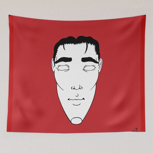 Item preview, Copie de Copie de Copie de Portrait Rouge 10bis (simple, centré), tête, noir, blanc designed and sold by EBFCDesigns.