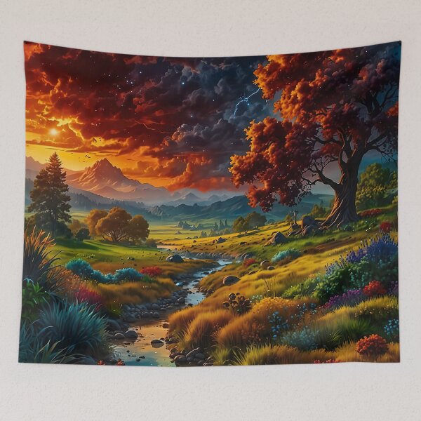 Item preview, The Valley of the Blazing Sky designed and sold by PixelParadies.