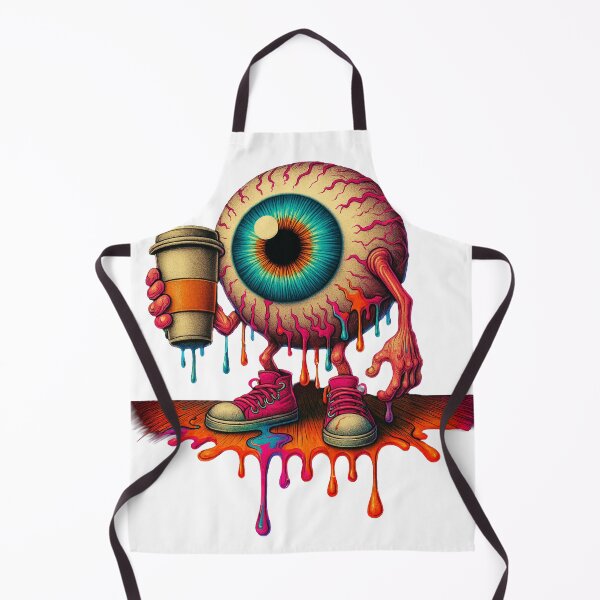 Item preview, Psychedelic Eyeball Coffee Monster | Trippy Surreal Pop Art designed and sold by A Wayward Birds Production.