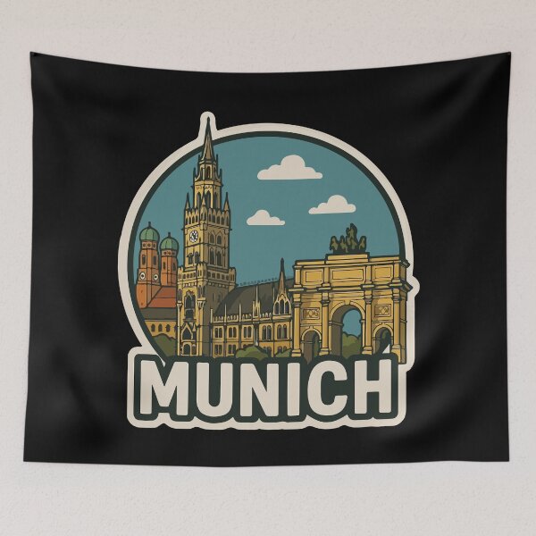 Item preview, Munich Travel Souvenir Sticker designed and sold by rogue-design.
