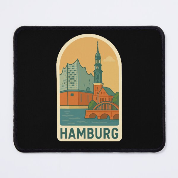 Artikelvorschau, Hamburg Reise-Souvenir-Aufkleber entworfen und verkauft von rogue-design.