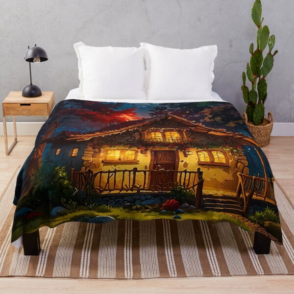Item preview, The fairytale house in the moonlight designed and sold by PixelParadies.
