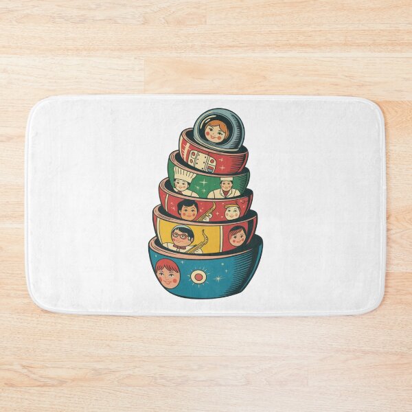 Item preview, Matryoshka Careers – Retro Russian Nesting Dolls, Babushka with Professions designed and sold by Okada's t-shirts & accessories.