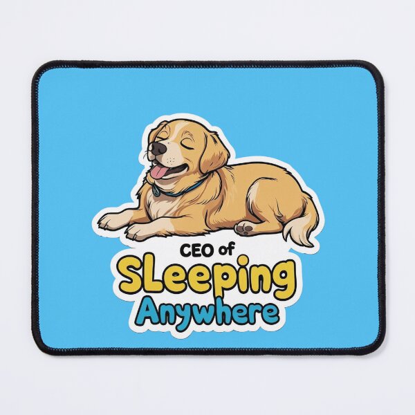 Item preview, Funny Dog – CEO of Sleeping Anywhere Cartoon Art designed and sold by ArtivaNest.
