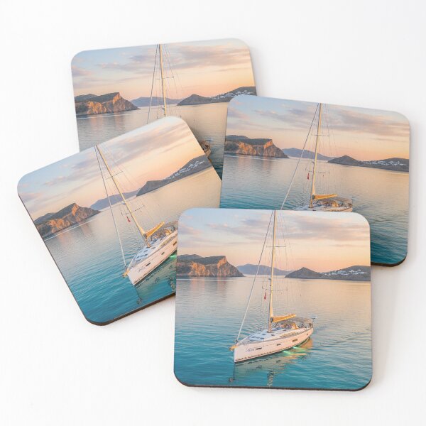 Item preview, ORION X Yacht at Dawn in Greece - Breathtaking Nautical Serenity designed and sold by Vida e Arte.