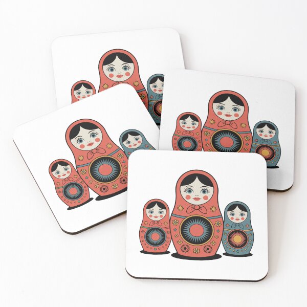 Item preview, Vintage Russian Matryoshka Babushka Doll – Retro Folk Nesting Doll Design designed and sold by Okada's t-shirts & accessories.