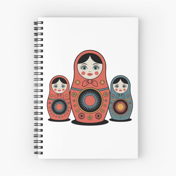 Item preview, Vintage Russian Matryoshka Babushka Doll – Retro Folk Nesting Doll Design designed and sold by Okada's t-shirts & accessories.