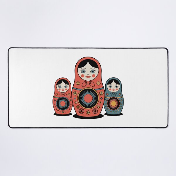 Item preview, Vintage Russian Matryoshka Babushka Doll – Retro Folk Nesting Doll Design designed and sold by Okada's t-shirts & accessories.