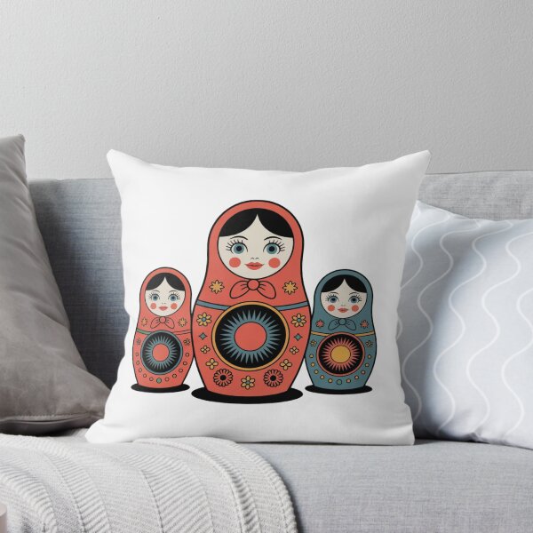 Item preview, Vintage Russian Matryoshka Babushka Doll – Retro Folk Nesting Doll Design designed and sold by Okada's t-shirts & accessories.