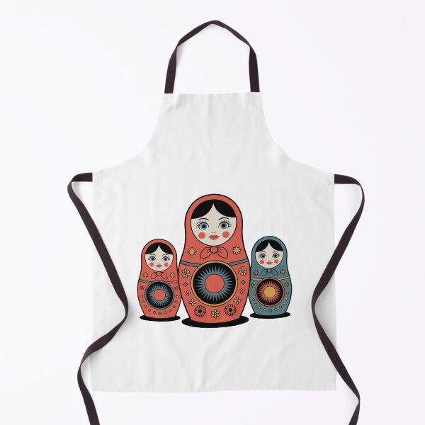 Item preview, Vintage Russian Matryoshka Babushka Doll – Retro Folk Nesting Doll Design designed and sold by Okada's t-shirts & accessories.