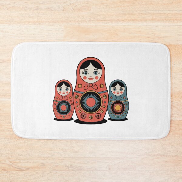 Item preview, Vintage Russian Matryoshka Babushka Doll – Retro Folk Nesting Doll Design designed and sold by Okada's t-shirts & accessories.
