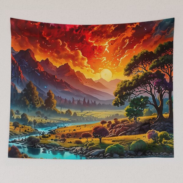 Item preview, The Valley of the Blazing Sky designed and sold by PixelParadies.