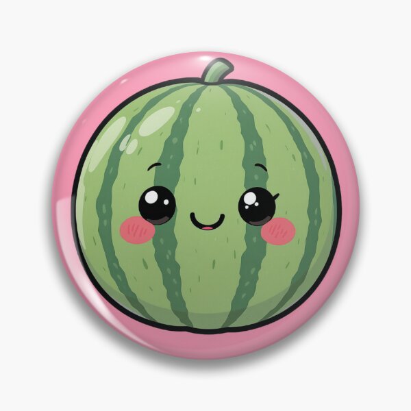 Item preview, Cute kawaii-style smiling watermelon  designed and sold by MoodCreations.