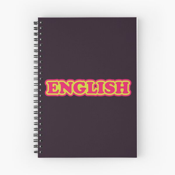 Item preview, School subjects label English pink and green designed and sold by MyYellowBird.
