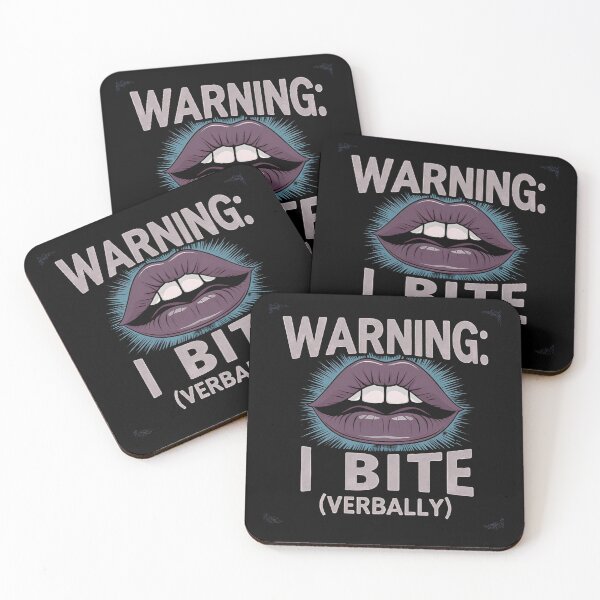 Item preview, Warning i bite, verbally designed and sold by whatthefoxsays.