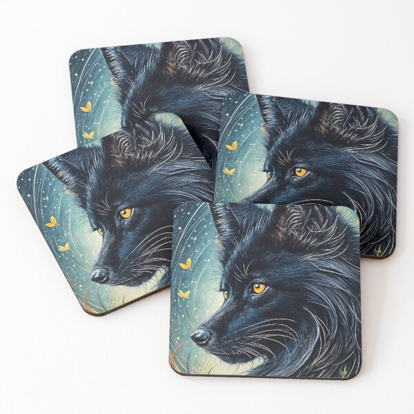 Item preview, Black Fox and Flowers, Ai Generated Art  designed and sold by ACC .