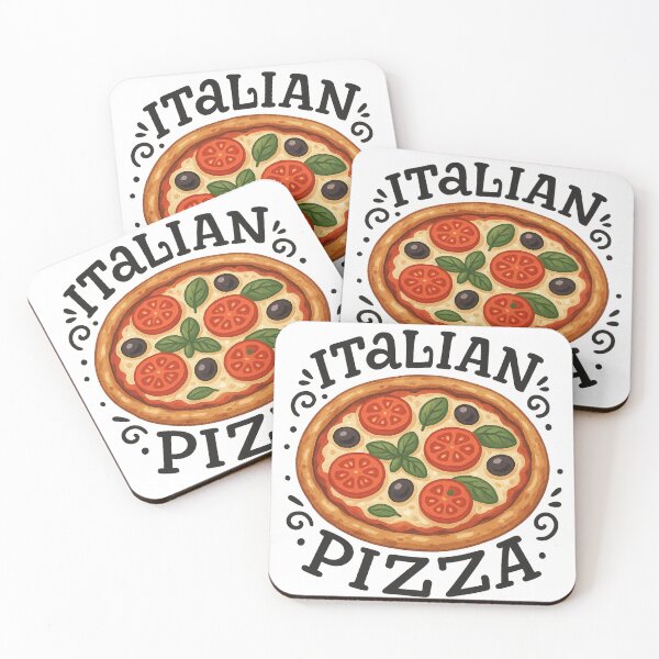 Item preview, Funny Italian Pizza Illustration with Playful Typography designed and sold by optimusprime39.