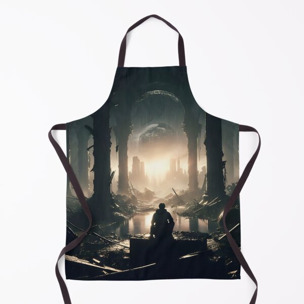 Item preview, Solitary Figure in Post-Apocalyptic Ruins designed and sold by PandaTShirtShop.