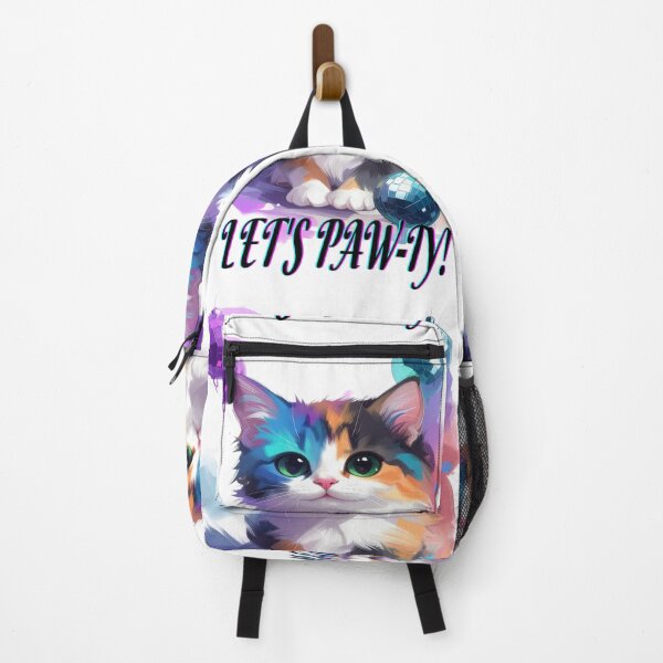 Artikelvorschau, Let's paw-ty Party Katze sanfte knallige Farben Disko  entworfen und verkauft von LiskoDesign.