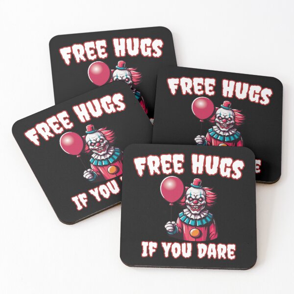 Item preview, Free Hugs If You Dare Clown Balloon | Scary Creepy Horror Shirt, Spooky Halloween Circus Tee designed and sold by Karma Design.
