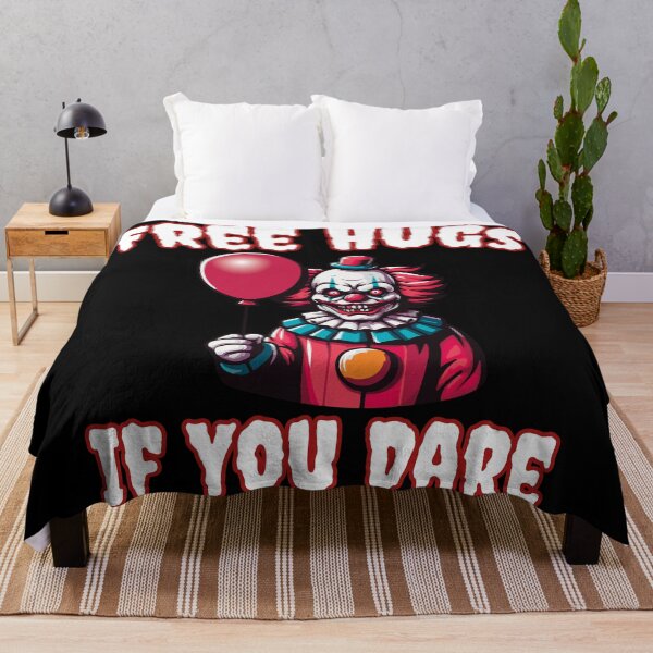 Item preview, Free Hugs If You Dare Clown Balloon | Scary Creepy Horror Shirt, Spooky Halloween Circus Tee designed and sold by Karma Design.