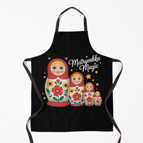 Item preview, Vintage Russian Matryoshka Babushka Doll – Retro Folk Nesting Doll Design | Matryoshka Magic designed and sold by Okada's t-shirts & accessories.