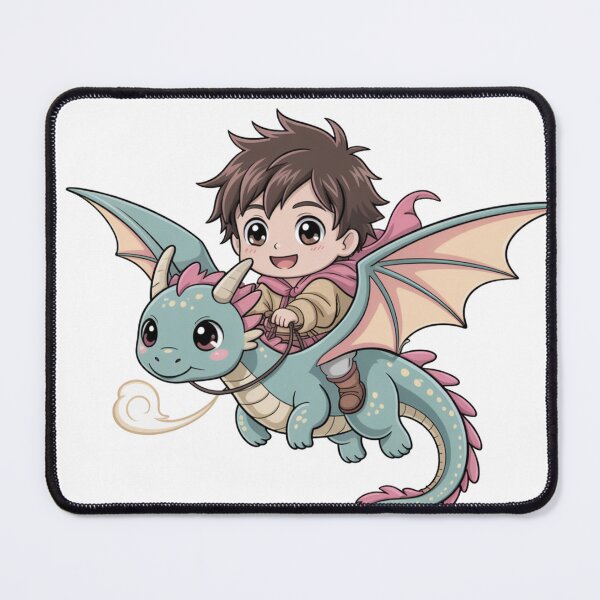 Item preview, Kawaii Dragon and Boy designed and sold by NicolasGlowArt.