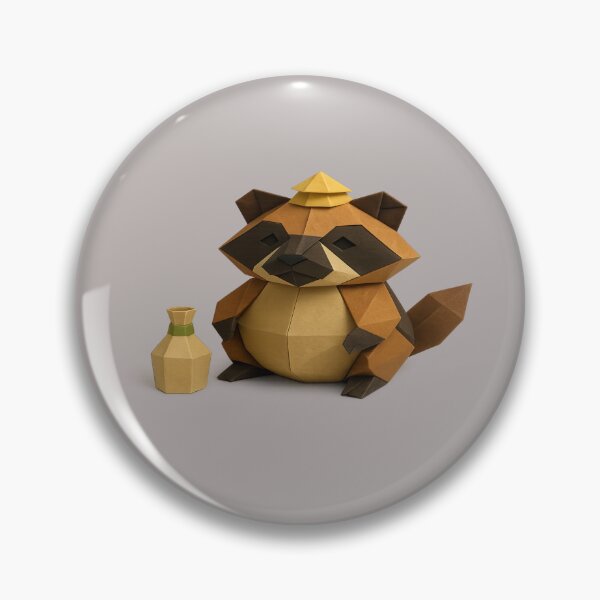 Item preview, Origami Tanuki with Paper Hat and Sake Bottle designed and sold by S-Dstyle.