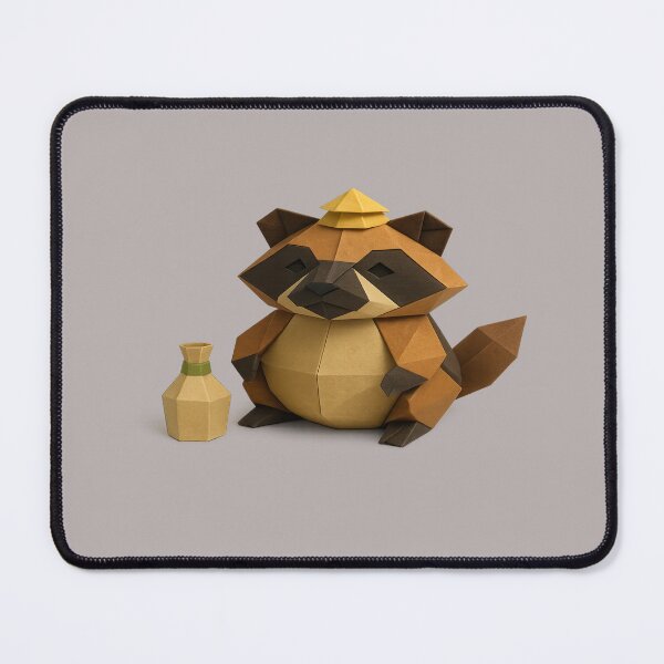 Item preview, Origami Tanuki with Paper Hat and Sake Bottle designed and sold by S-Dstyle.