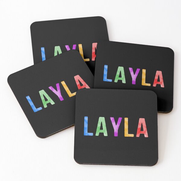 Item preview, Layla Name Bright Colors designed and sold by Jeallan Designs.