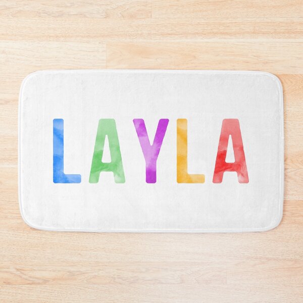 Item preview, Layla Name Bright Colors designed and sold by Jeallan Designs.