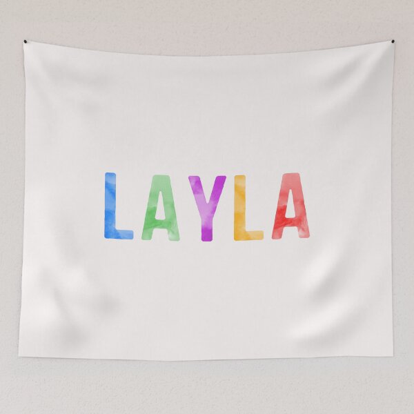 Item preview, Layla Name Bright Colors designed and sold by Jeallan Designs.