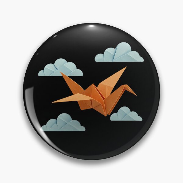 Item preview, Origami Tsuru Soaring Through Folded Clouds designed and sold by S-Dstyle.