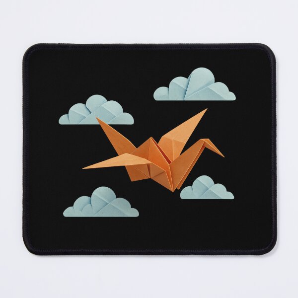 Item preview, Origami Tsuru Soaring Through Folded Clouds designed and sold by S-Dstyle.