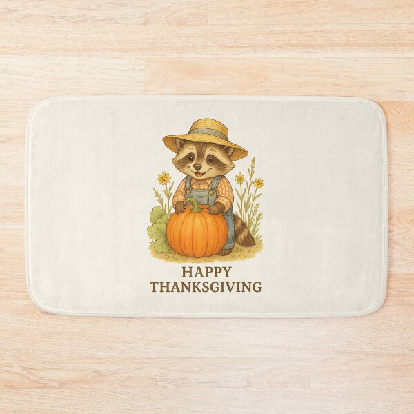 Item preview, Thanksgiving Joy With A Cute Raccoon designed and sold by iamdesigns14.