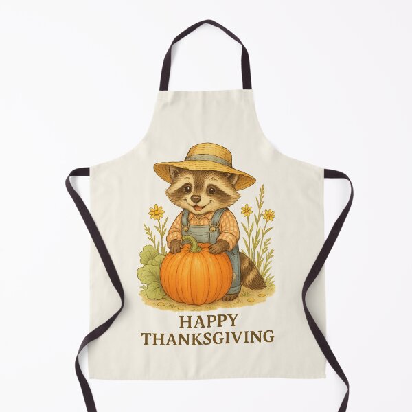 Item preview, Thanksgiving Joy With A Cute Raccoon designed and sold by iamdesigns14.