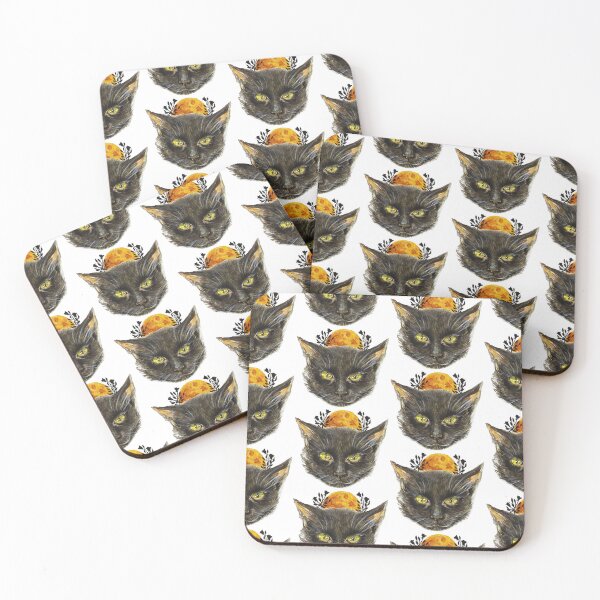 Item preview, Black Cat on Full Moon designed and sold by SClassWeirdos.