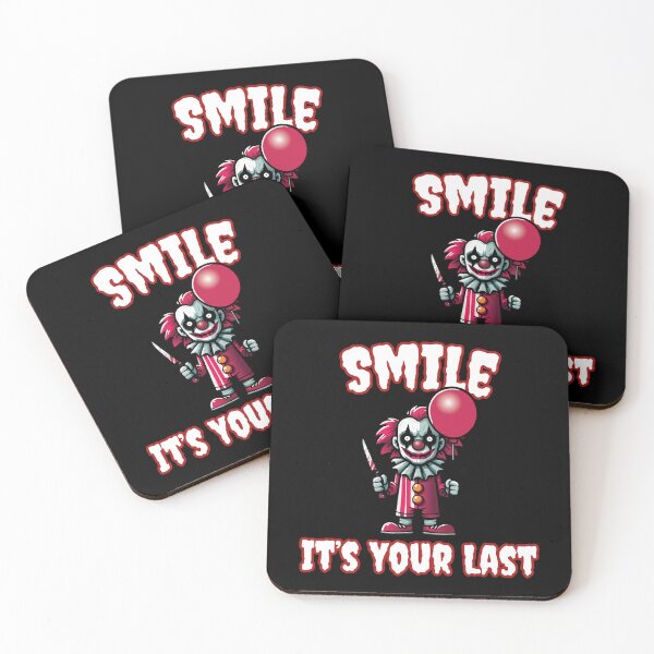 Item preview, Smile It’s Your Last Clown Shirt | Scary Killer Clown Knife Balloon Horror Tee for Halloween Fans designed and sold by Karma Design.