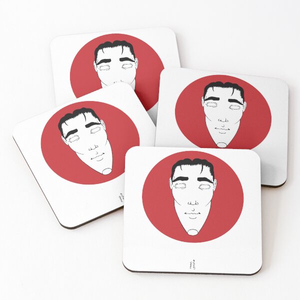 Item preview, Copie de Copie de Copie de Portrait Rouge 10 bis (disk), tête, noir, blanc designed and sold by EBFCDesigns.
