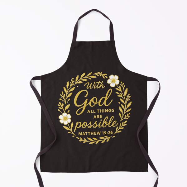 Item preview, Matthew 19:26, With God All Things Are Possible, Bible Verse Print, designed and sold by Nara8.