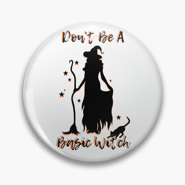 Item preview, Don't Be A Basic Witch Sticker (Cute Witchcore Humor) designed and sold by AKawaiiPastels.
