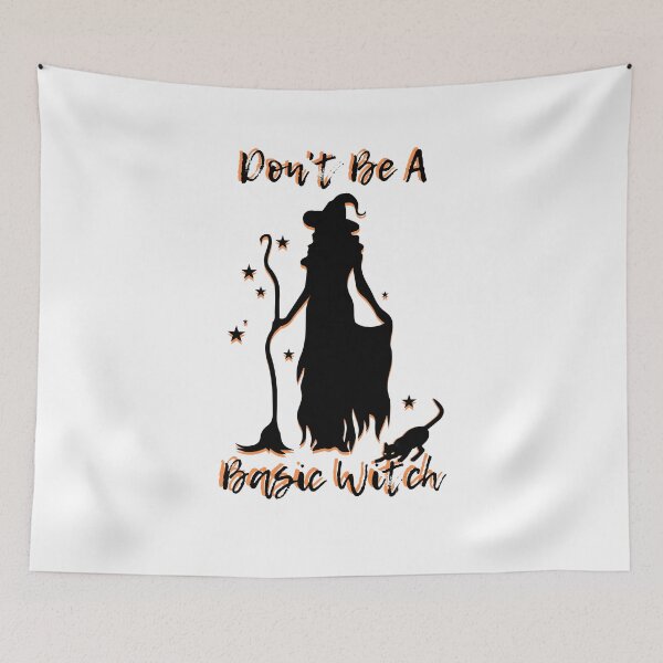 Item preview, Don't Be A Basic Witch Sticker (Cute Witchcore Humor) designed and sold by AKawaiiPastels.