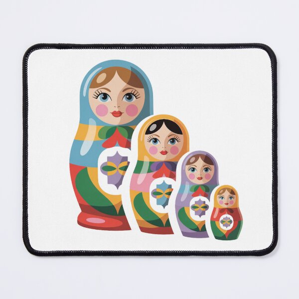 Item preview, Vintage Russian Matryoshka Babushka Doll – Retro Folk Nesting Doll Design designed and sold by Okada's t-shirts & accessories.