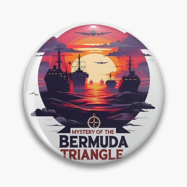 Item preview, Mystery of the Bermuda Triangle – Retro Vector Sunset Illustration designed and sold by LoliDesignShop.