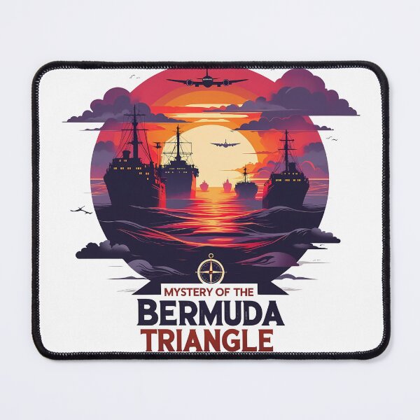 Item preview, Mystery of the Bermuda Triangle – Retro Vector Sunset Illustration designed and sold by LoliDesignShop.