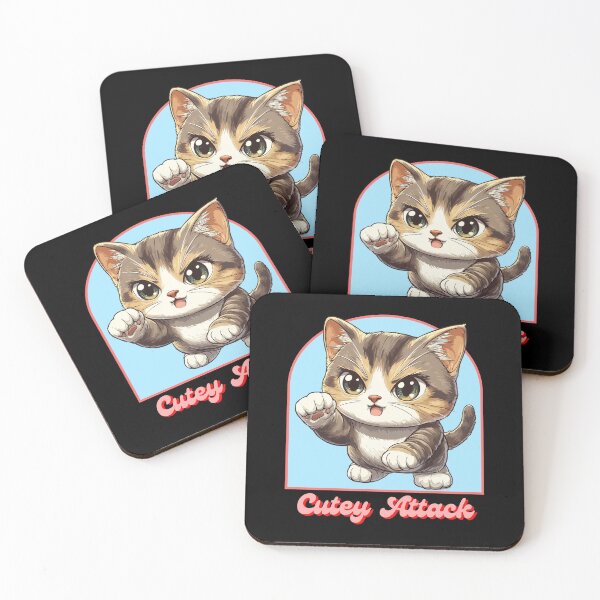 Item preview, Cat Cutey Attack, Funny Cat designed and sold by Sleepy Cat Design.
