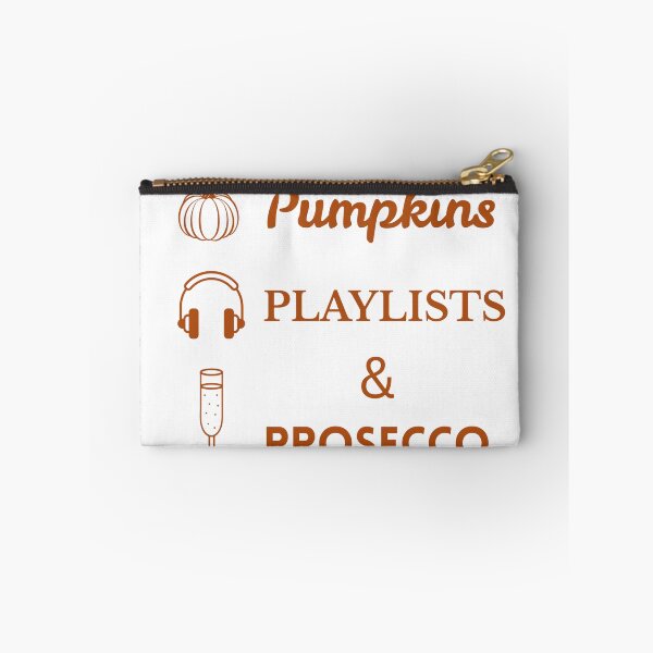 Item preview, Pumpkins Playlists & Prosecco – Autumn Lifestyle Typography Artwork designed and sold by UniquePoster.