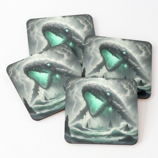 Item preview, "Lyngbakr – Norse Whale Sea Monster | Viking Ocean Myth Fantasy Art Print" designed and sold by Umbra666.