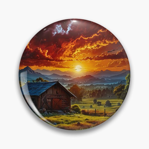 Item preview, Sunset on the farm designed and sold by PixelParadies.