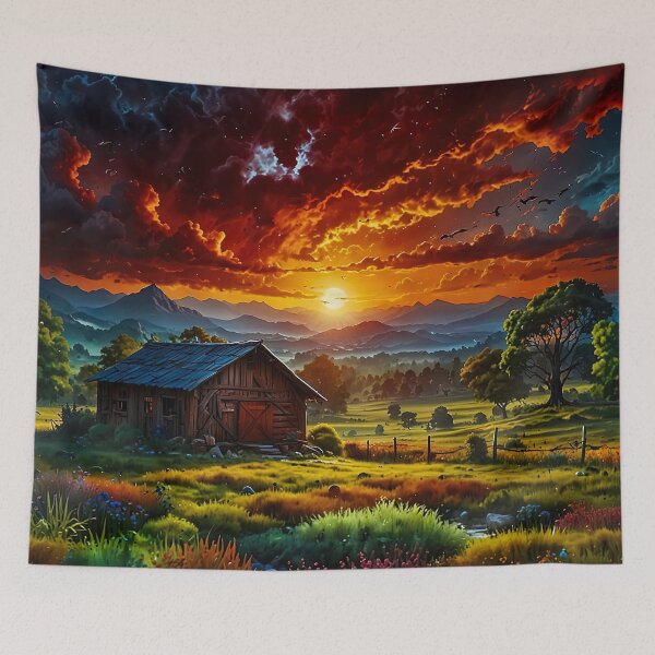 Item preview, Sunset on the farm designed and sold by PixelParadies.